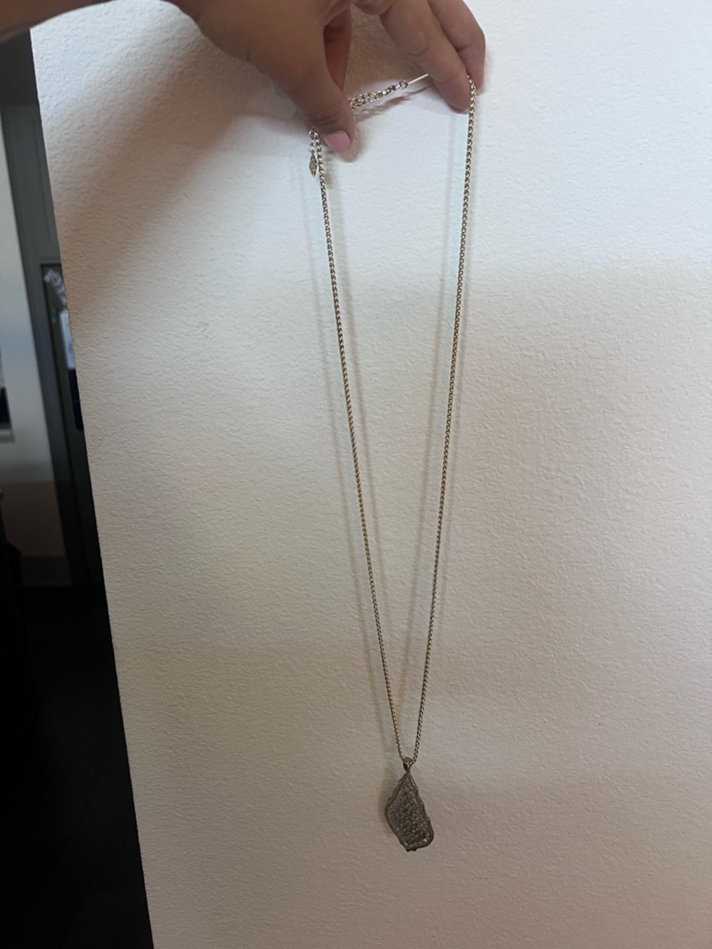 Kendra Scott Silver Double-Layer Pendant Necklace